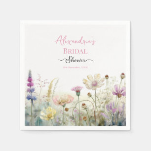 Personalise Bridal Shower Wild flowers Napkin