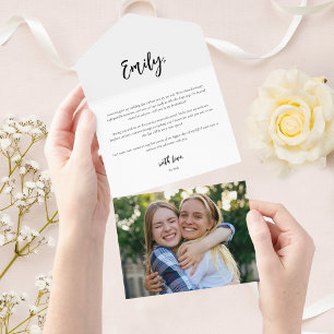 Personalise Bridesmaid Proposal Letter Photo Card