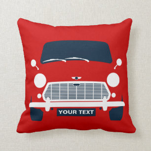 Personalise British Austin classic Mini car Cushion