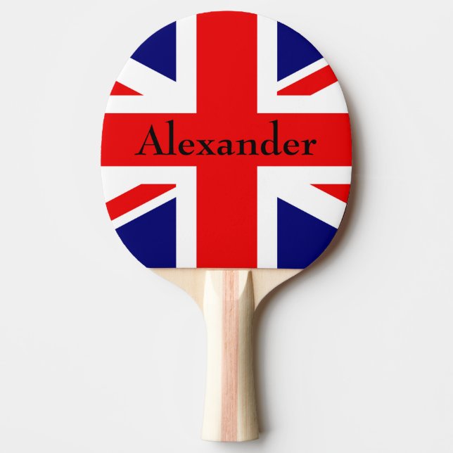 Personalise British flag Ping Pong Paddle (Front)