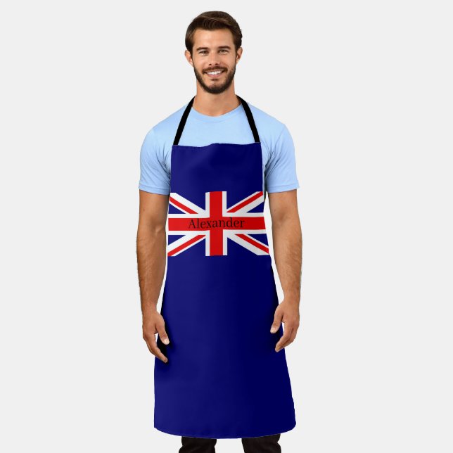 Personalise British National Flag - Union Jack  Apron (Worn)