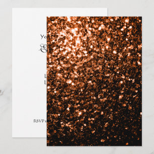 Personalise Bronze glitters sparkles Invitation