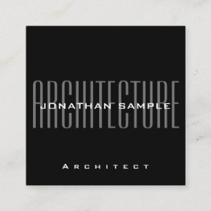 Personalise Business Architect Modern Elegant Square Business Card