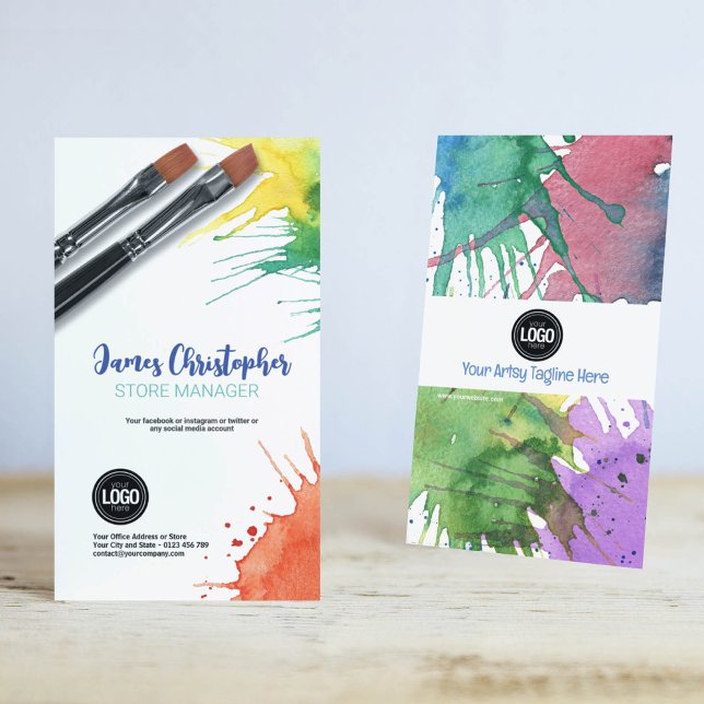 Personalise Business | Art Supplies Business Card (Creator Uploaded)