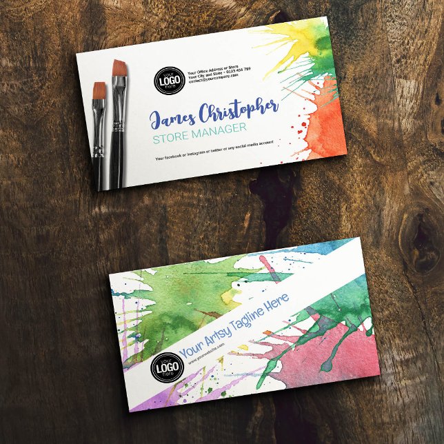Personalise Business | Art Supplies Business Card (Creator Uploaded)