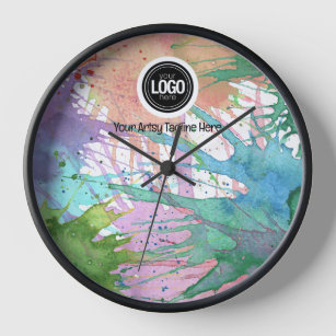 Personalise Business   Art Supplies Clock