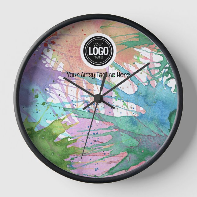 Personalise Business | Art Supplies Clock (Front)