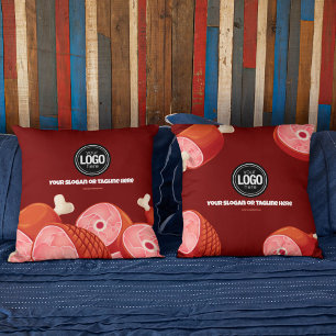 Personalise Business Butcher Shop Cushion