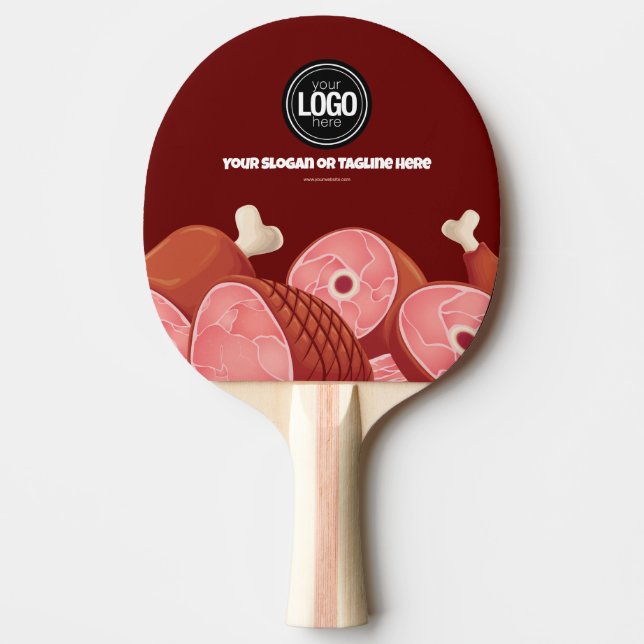 Personalise Business | Butcher Shop Ping Pong Paddle (Front)