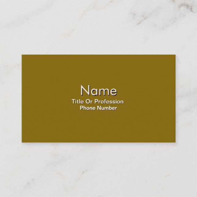 Personalise Business Card Brown (Front)