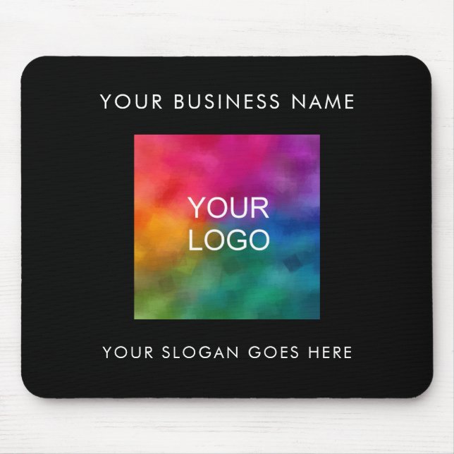 Personalise Business Company Logo Add Your Text Mouse Pad (Front)
