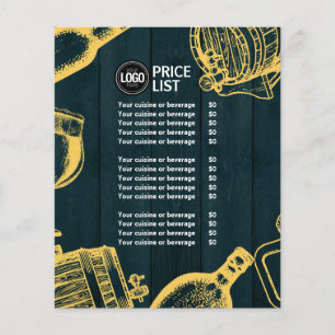 Personalise Business Dark Green Brewery Theme Flyer