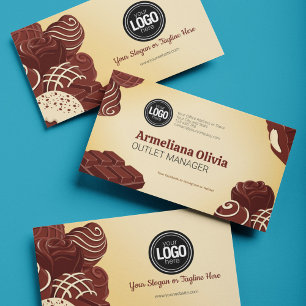 Personalise Business Logo   Chocolate Company Business Card