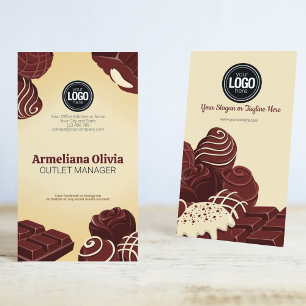 Personalise Business Logo   Chocolate Company Business Card