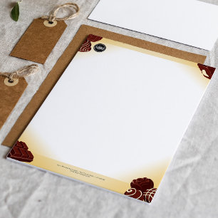 Personalise Business Logo Chocolate Company Custom Letterhead