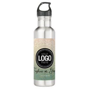 Personalise Business Logo Elegant Green Yoga 710 Ml Water Bottle