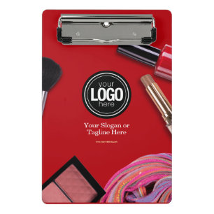 Personalise Business Modern Makeup Company Mini Clipboard