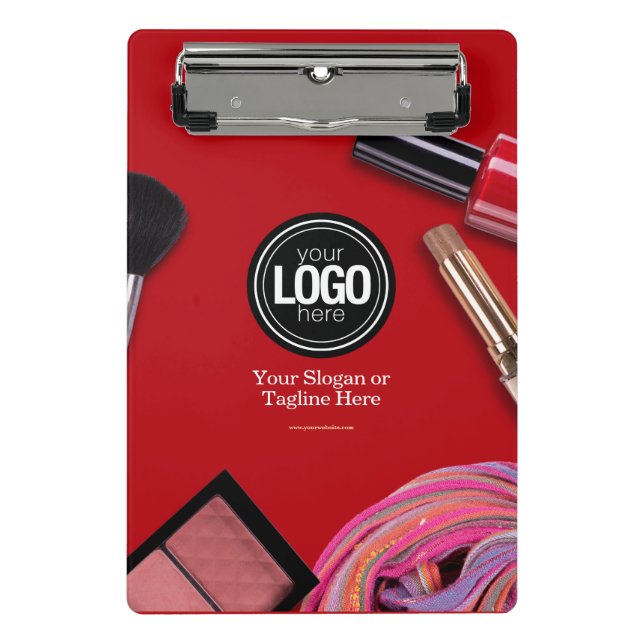 Personalise Business | Modern Makeup Company Mini Clipboard (Front)