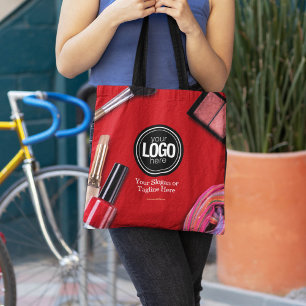 Personalise Business Modern Makeup Company Tote Bag