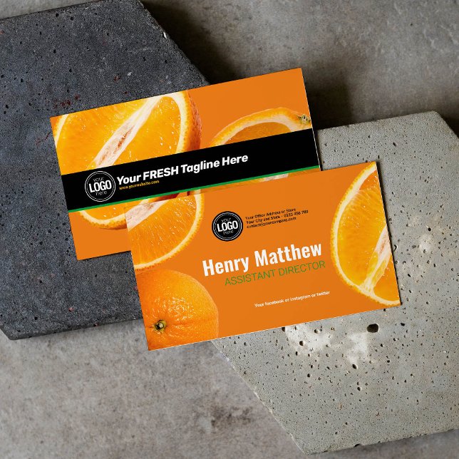 Personalise Business | Orange Company Business Card (Creator Uploaded)