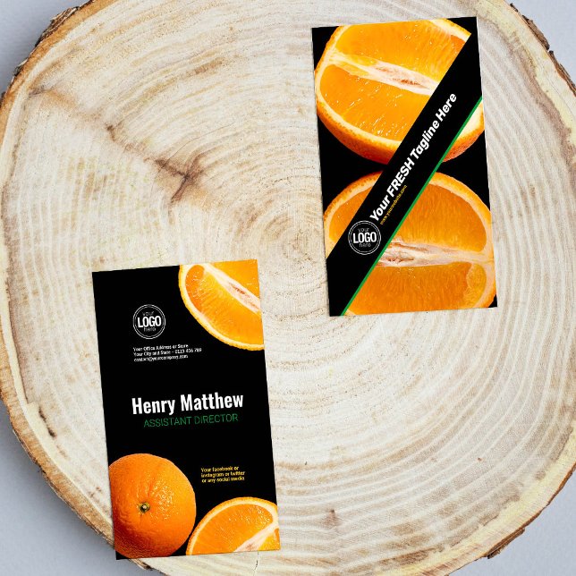 Personalise Business | Orange Company Business Card (Creator Uploaded)