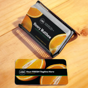 Personalise Business   Orange Company Business Card