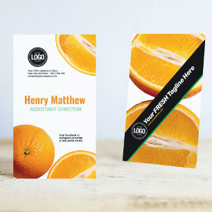 Personalise Business Orange Company Card