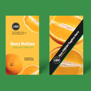 Personalise Business   Orange Company Card