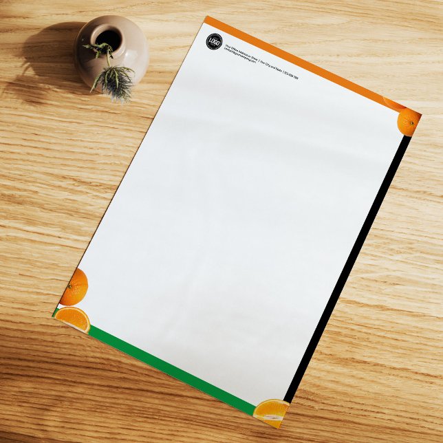 Personalise Business | Orange Company Custom Letterhead (Creator Uploaded)
