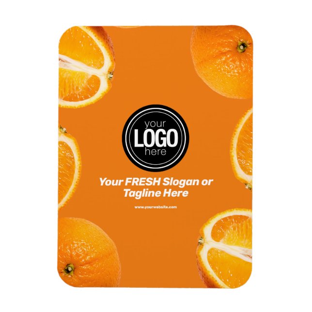 Personalise Business | Orange Company Magnet (Vertical)