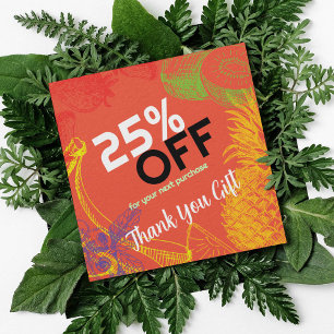 Personalise Business   Tropical Fruits Company Discount Card