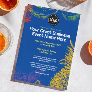 Personalise Business   Tropical Fruits Company  Invitation