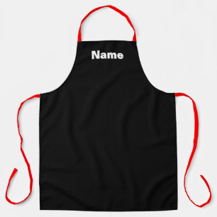 Personalise Cafe Caterer Baker Black Kitchen     Apron