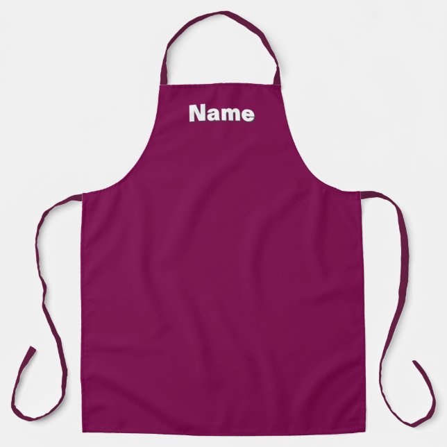Personalise Cafe Caterer Baker Plum Kitchen     Apron (Front)