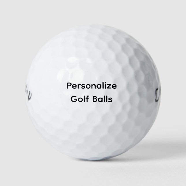 Personalise Callaway Golf Warbird Balls (Front)