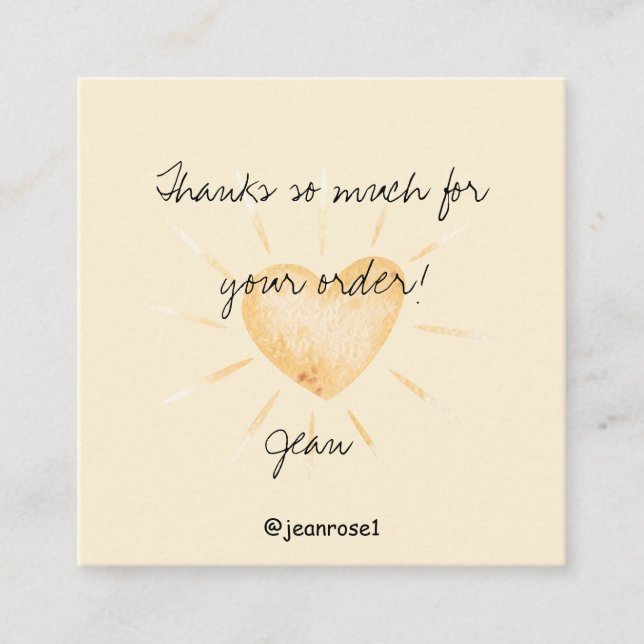 Personalise Calling Card (Front)