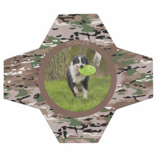 Personalise Camo Dog Name Picture Play Soccer Ball