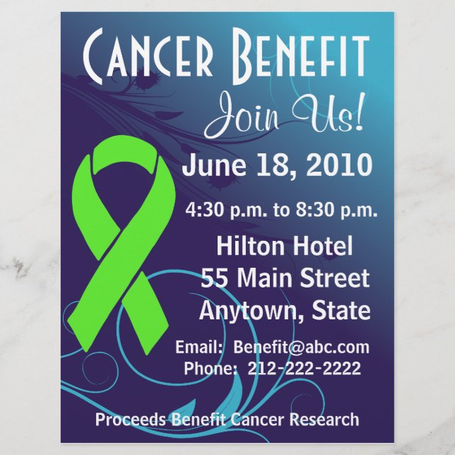 Personalise Cancer Benefit  - Lymphoma Flyer (Front)