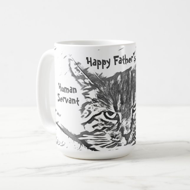 Personalise Cat Father's Day Mug (Front Left)