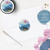 Personalise, Celestial Theme Favour / Envelope Sea Classic Round Sticker