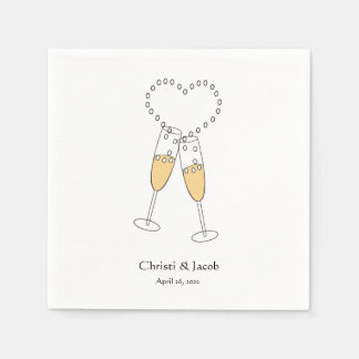 Personalise Champagne Toast Napkins