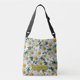 Personalise - Cheerful, Bright Daisy Crossbody Bag