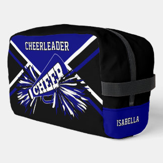 Personalise Cheerleader | Blue, Black, White Dopp Kit
