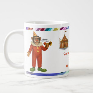 Personalise: Chester, chimp clown Large Coffee Mug