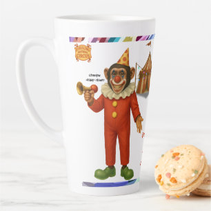 Personalise: Chester, chimp clown Latte Mug