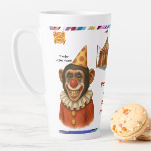 Personalise: Chester, chimp clown Latte Mug