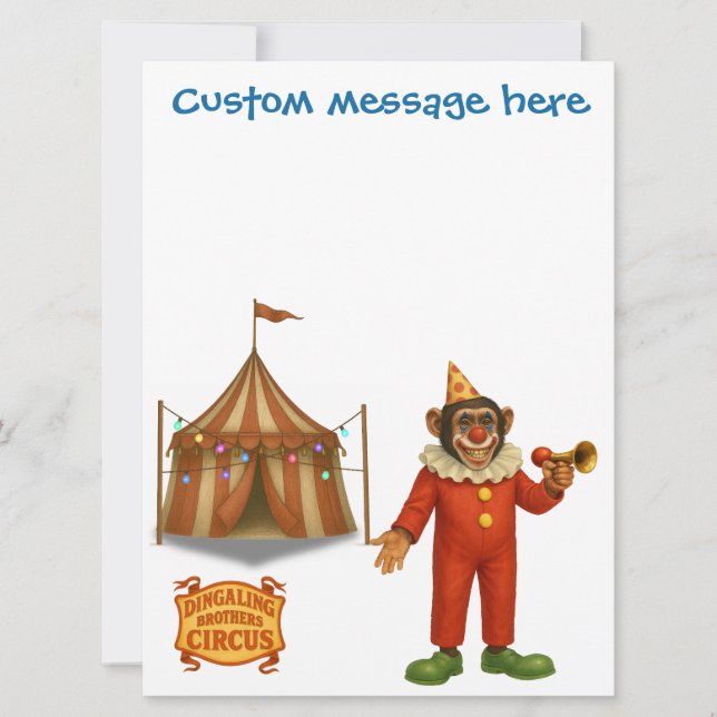 Personalise: Chester the chimp clown (Front)