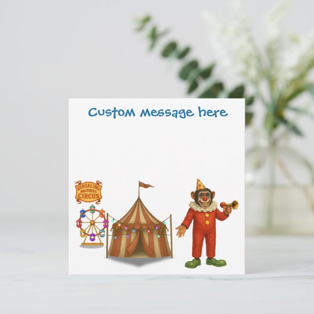 Personalise: Chester the chimp clown (Standing Front)