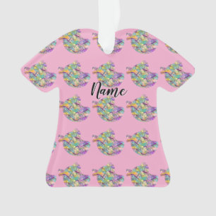 Personalise Chicky Chicky Shirt Dress Pink Ornament