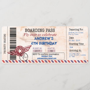 Personalise childs birthday invitation